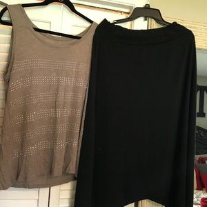 Large shirt and skirt